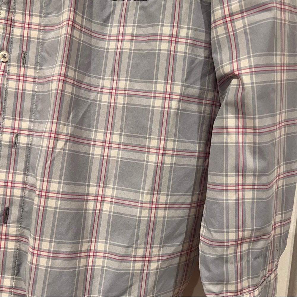 Tommy Bahama The Siesta key shirt Men's Gray and pink Plaid Shirt medium - Picture 2 of 7